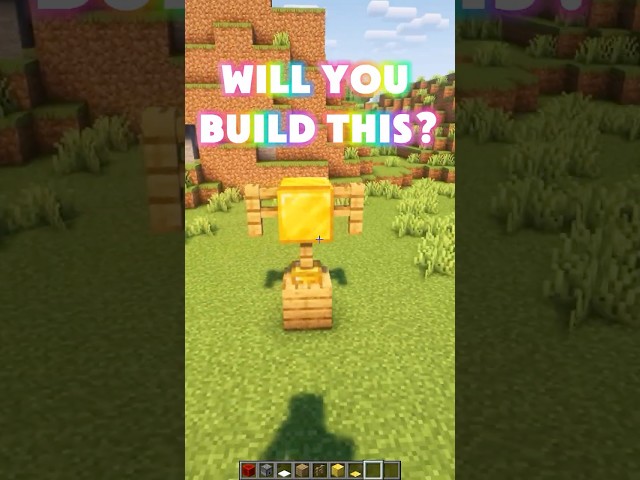 Build this GOLDEN TROPHY in your SURVIVAL World!🏆 #minecraft #shorts #minecraftshorts #building