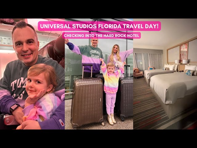 UNIVERSAL STUDIOS FLORIDA TRAVEL DAY - HEATHROW T3, VIRGIN ATLANTIC, HARD ROCK HOTEL ROOM TOUR!