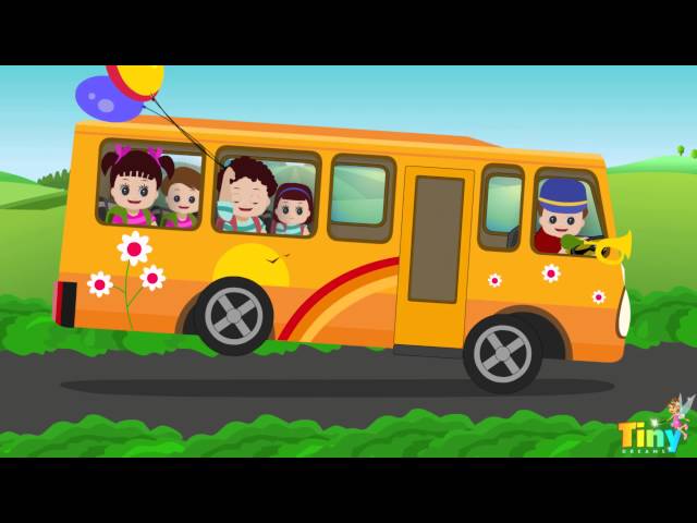 The Wheels on the Bus Go Round and Round | English Nursery Rhymes |  Musicfor Children | Kids Songs