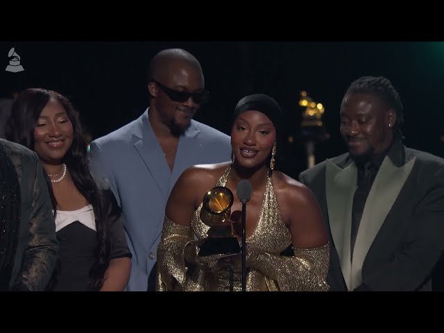 TEMS Wins AFRICAN MUSIC PERFORMANCE For 'LOVE ME JEJE' | 2025 GRAMMYs Acceptance Speech