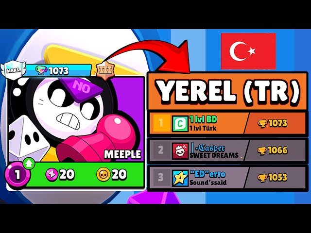 1 seviye Meeple TR-1 OLDUM ! İLK MAÇ ! ADONİS-İZANA-EQWAAK- GELDİ ! BRAWSTARS