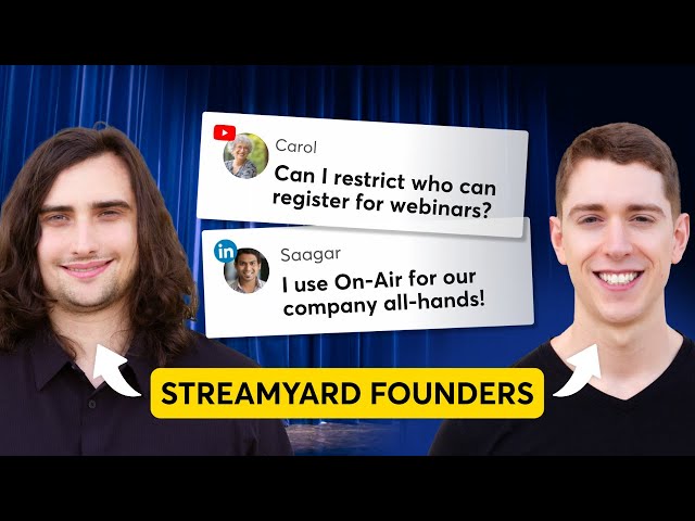 Ask StreamYard - Update to On-Air Webinar Registration (#262)