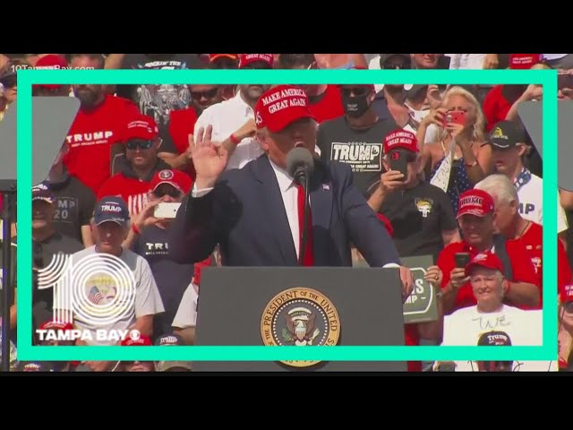 President Trump hosts 'MAGA' rally at Raymond James Stadium lot in Tampa