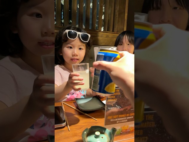 #funny Chloe copied the adults and joined in the toast—so cute!