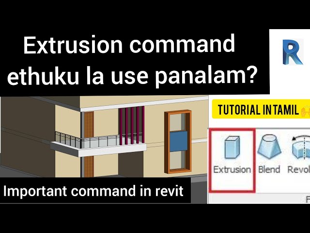 HOW TO USE EXTRUSION COMMAND IN REVIT|REVIT TUTORIALS|SHORTS|CIVIL|modelling software|tamil tutorial