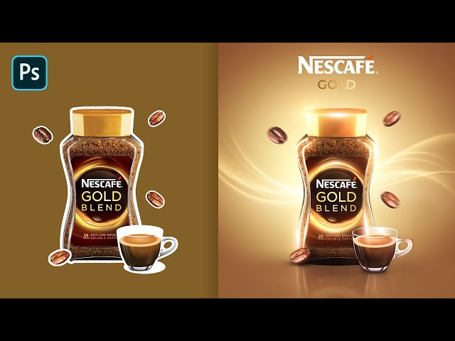 How to Design Nescafe Social Media Banner I Photoshop Tutorial