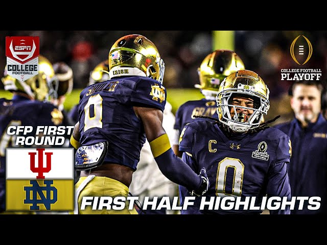 CFP First Round HALFTIME HIGHLIGHTS: Indiana Hoosiers vs. Notre Dame Fighting Irish | ESPN CFB