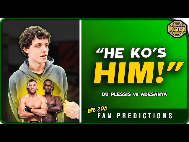 "HE KO'S HIM!!" Fans Predict Du Plessis vs Adesanya