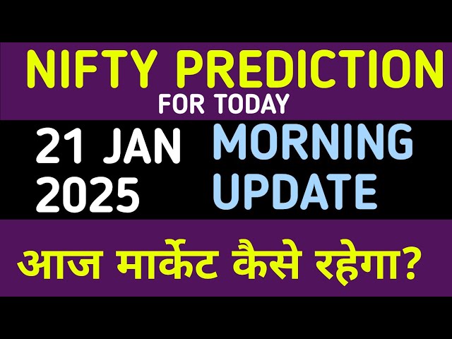 Nifty prediction For Today 21 January 2025 | Market Prediction | Market Analysis | Morning Update