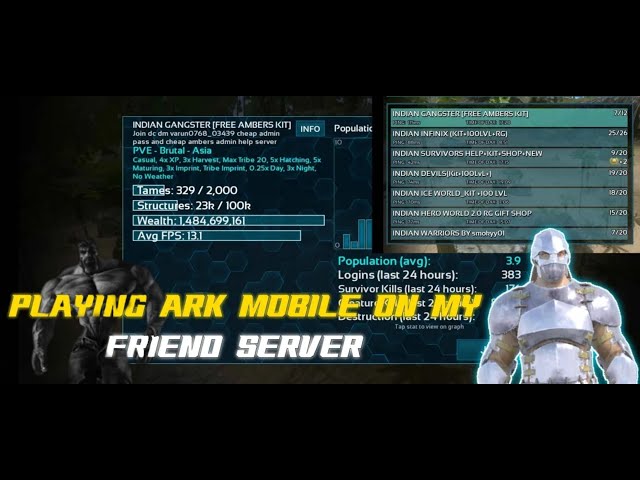 Playing Ark Survival evolved on my friend server (server promotion)