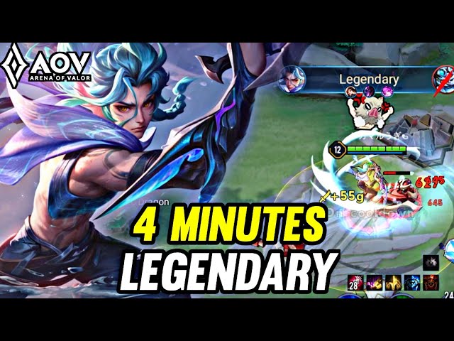 AOV : BILLOW GAMEPLAY | 4 MINUTES LEGENDARY - ARENA OF VALOR LIÊNQUÂNMOBILE ROV