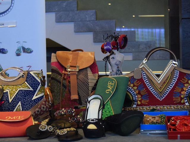 Ankara Bags Displayed