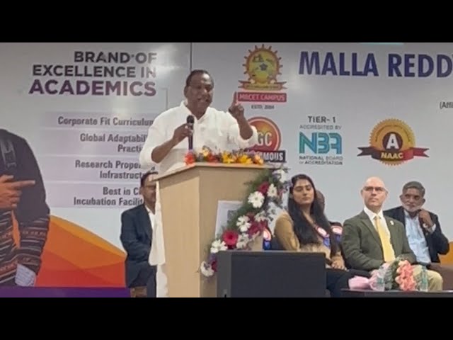 Sri Mallareddy Speech at MRCET