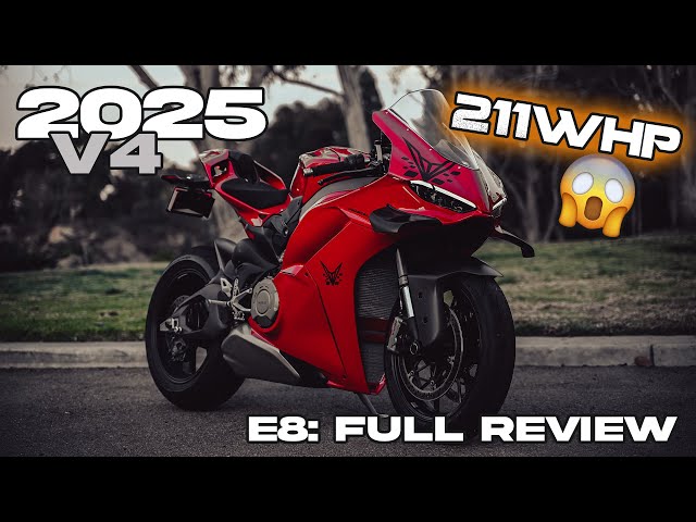 211WHP!! E8: 2025 Ducati Panigale V4, BT Moto Flash Review with Dyno and Acceleration Testing