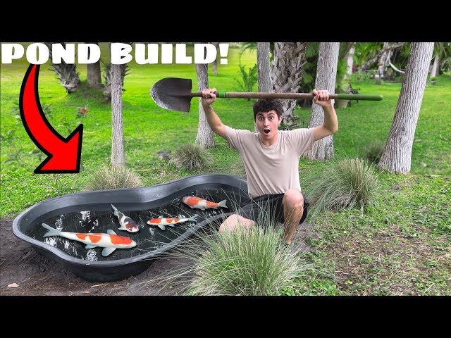 DAY 1 of BUILDING MY BACKYARD FISH POND!