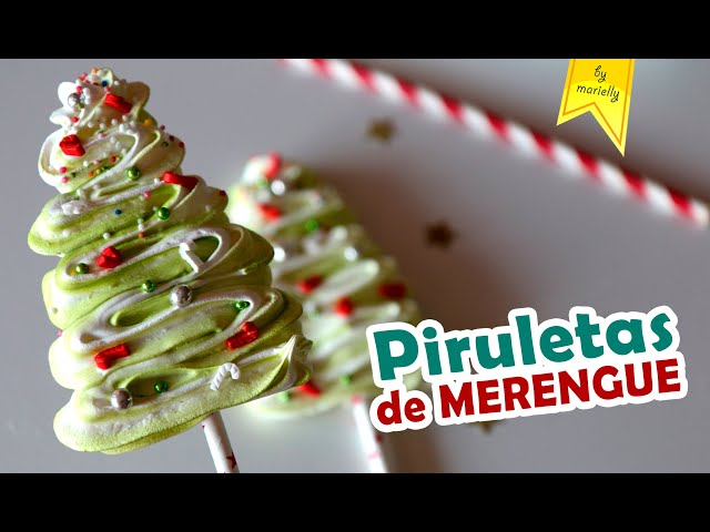 PIRULETAS de MERENGUE o SUSPIRO para NAVIDAD 🎄 by Marielly