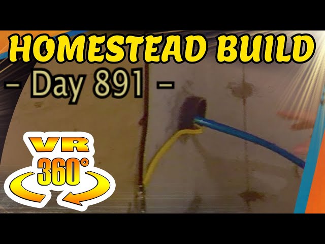 Homestead Building - Running Cables to Underground Fallout Shelter, Trick for Pulling Wires