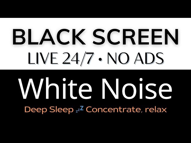 WHITE NOISE And Soothing Black Screen Calms The Mind, Deep Sleep 💤 Concentrate, relax | live 24/7