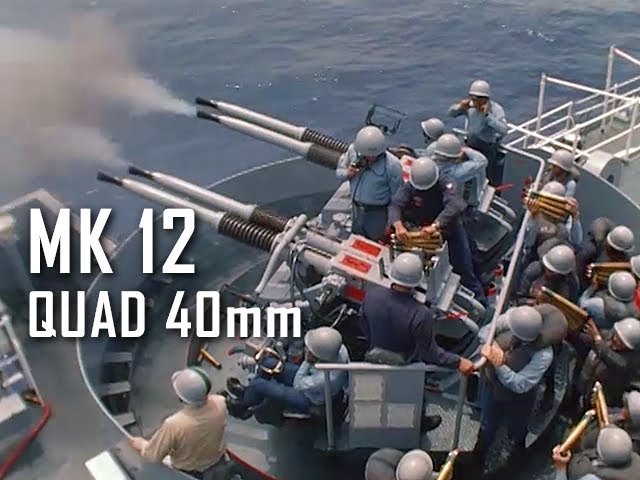 MK 12 Quad Bofors 40mm In Action (1967)