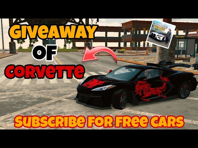 Giveaway of Corvette in car parking multiplayer || full tutorial subscribe for free gifts