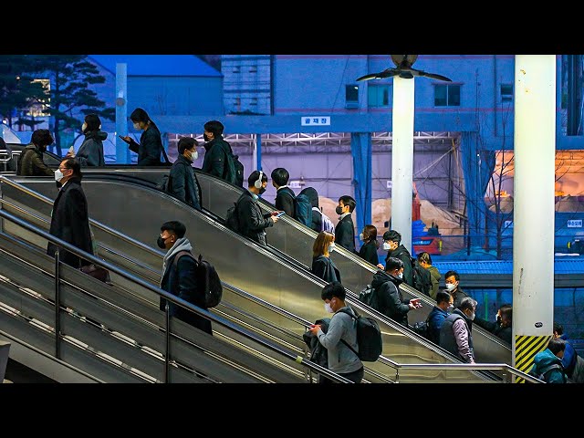 [4K HDR] 3 Hours Friday Night View of Seoul Station Ambience Sounds ASMR Inside Korea