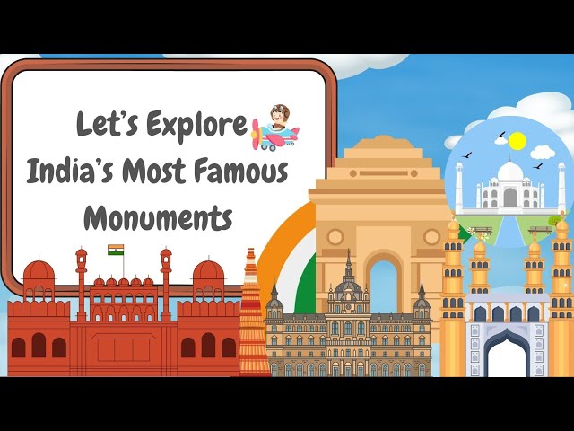 🏰 India’s Most Famous Monuments | Fun Facts for Kids! 🇮🇳