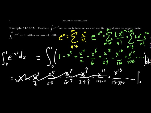 Maclaurin Series and Numerical Integration