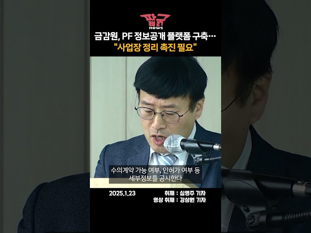 금감원, PF 정보공개 플랫폼 구축…"사업장 정리 촉진 필요"