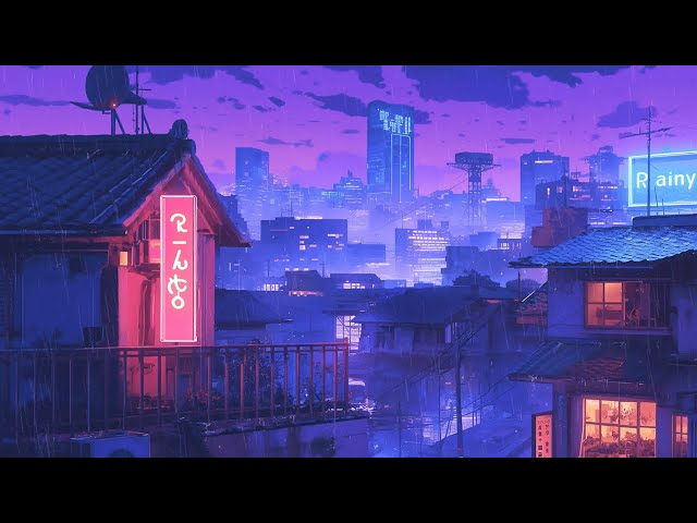 Lofi Hip Hop Beats 🧊 Vintage Vibes &  1980s & 90s Retro Tokyo Town Ambience 🌆 Lofi Rain Playlist