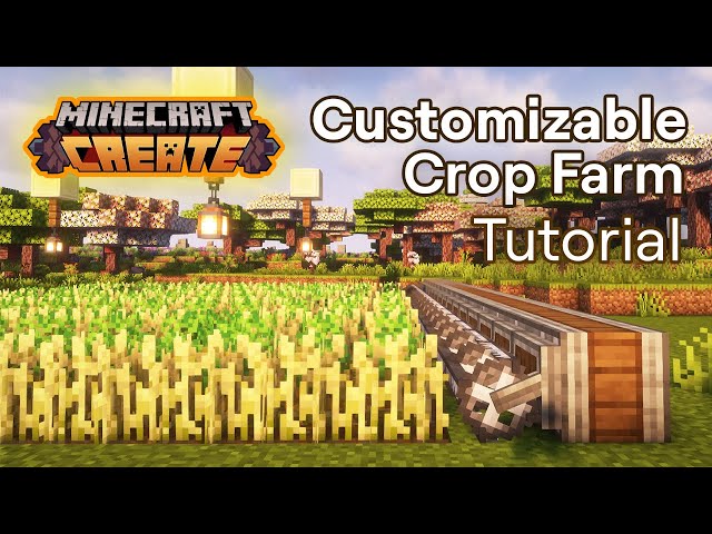 Fully Expandable, and Customizable Create Gantry Crop Farm Tutorial | Minecraft Create Mod 1.20