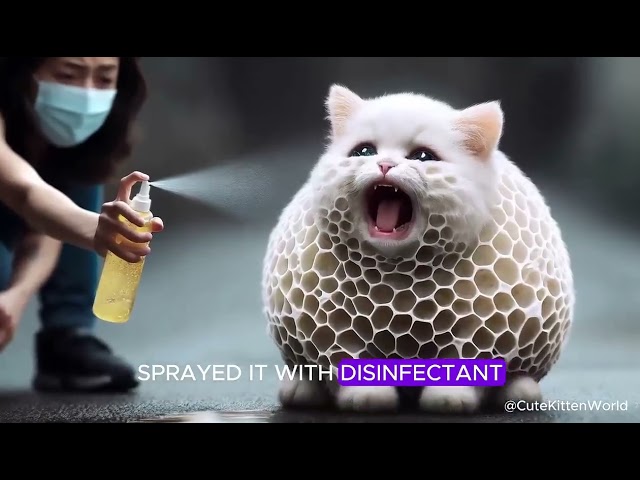 Poor Cat Infected with New Virus ⎮ Kind Doctor ⎮ Cute Cat 🦠🧑 ⚕️🐱 #cat #aicats #catvideos2024