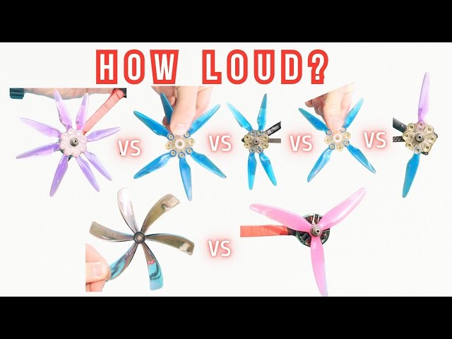 Noise Test: 8 vs 6 vs 4 vs 2 vs 6 vs 3 blades 5" FPV Drone - OCTOblade Propeller Hub