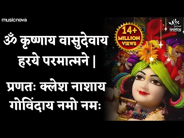 Krishna Mantra - Om Krishnaya Vasudevaya Haraye Paramatmane 108 Times | Bhakti Song | Krishna Bhajan