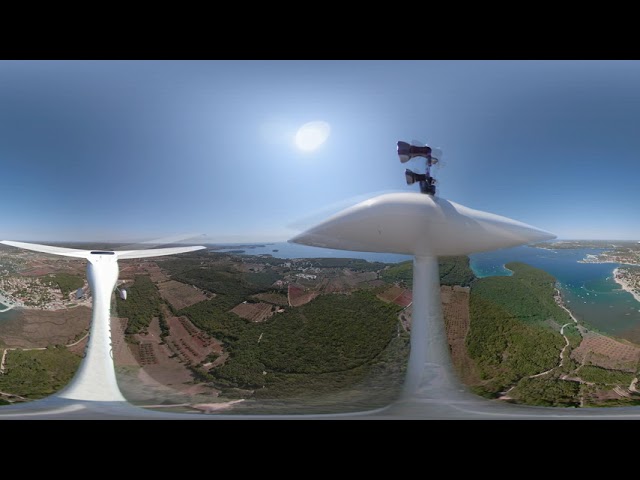 360 190905 Pipistrel Virus SW 100 flying from Portorož(LJPZ) to Vrsar(LDPV), filmed by GoPro Fusion