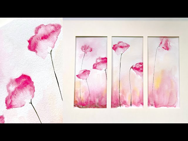 A Fun Watercolour Technique for Very Easy Loose florals