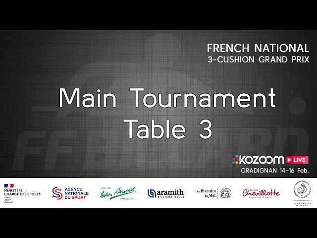 3-CUSHION French Grand Prix - Main Tournament - Table 3