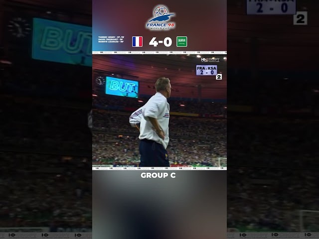 France 4-0 Saudi Arabia. France 98 World Cup. #football #worldcup #soccer #france #goals