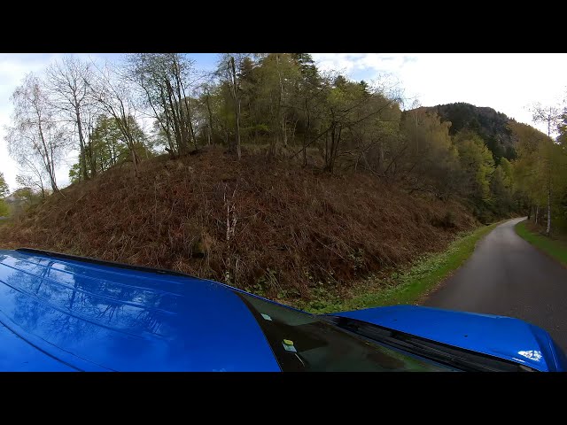 Hybrid Jeep Compass 4xe downhill from Alpe Meggiana to Piode, recharging the batteries. Insta360 ONE