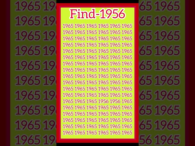 Find the number 1956#find #braintest #ig #brainteaser #shorts #finden #gk @gk #beach #love #edm