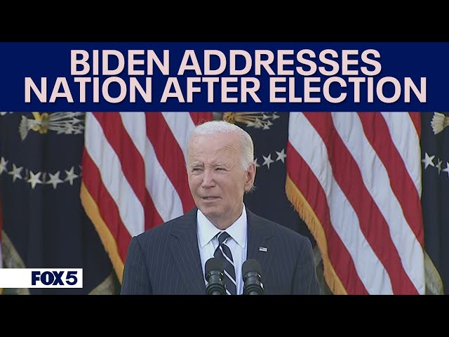 FULL SPEECH: Biden addresses nation after Trump defeats Harris