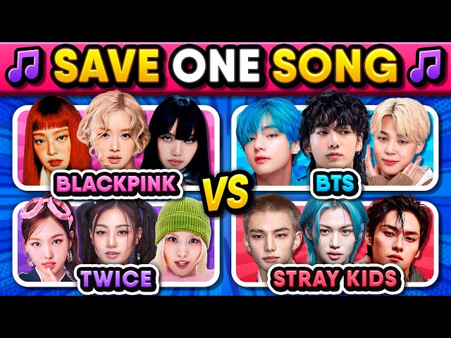 BLACKPINK vs BTS vs STRAY KIDS vs TWICE: Save One Song | Kpop Quiz Challenge