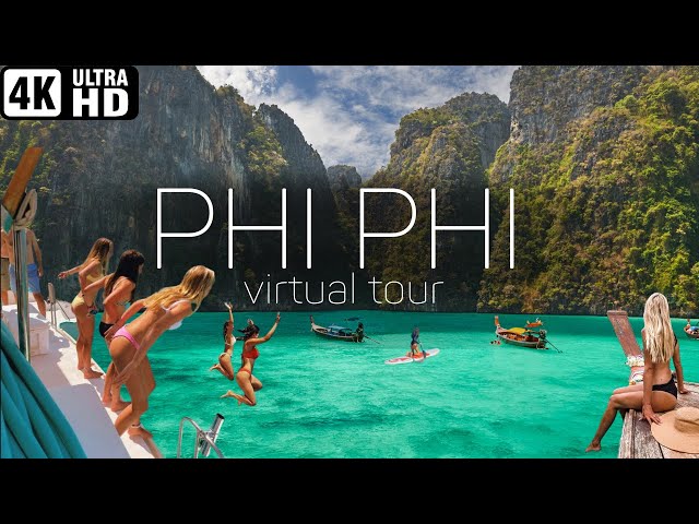 4K Phi Phi island. Favorite island of young people from all over the world  🌴 Thailand  🌴 [sub]