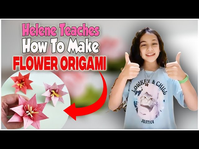 Helene Teaches How To Make Flower Origami | Helene Turcotte