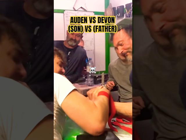 Auden Larratt vs. Devon Larratt! Father vs. Son Armwrestling Match! #armwrestling #devonlarratt #fyp