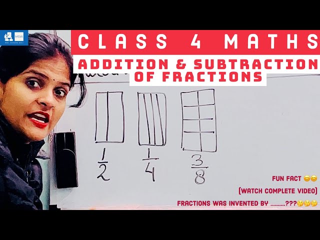 Addition & Subtraction of Fraction | Class 4 | Addition, subtraction of like and unlike fractions |