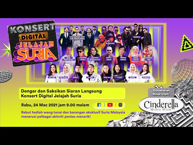 [LIVE] Konsert Digital Jelajah Suria (24/03/21) | Awie, Haqiem Rusli, Iman Troye, Floor 88, Masdo