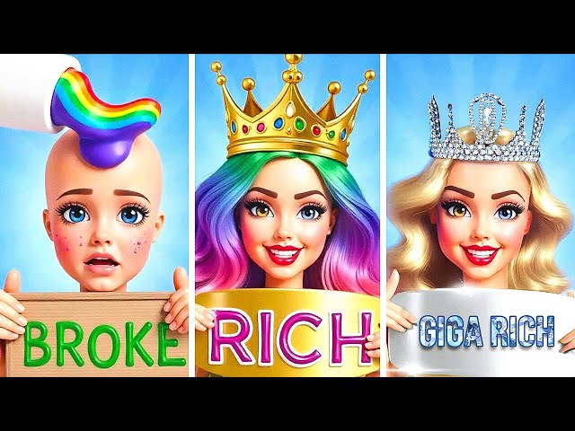 Rich vs Poor Doll Hacks! I Found The BEST Makeover Hacks For Rich Looks