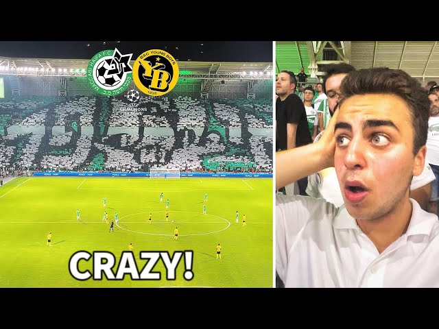 CRAZY ATMOSPHERE & TIFO at Maccabi Haifa vs Young Boys! - Champions League Play-Off