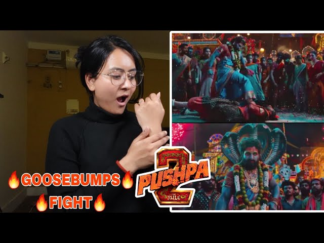 Pushpa 2 | Mass Jathara Fight Scene Reaction | Allu Arjun | Fahad F | Sadhana Movies Reaction