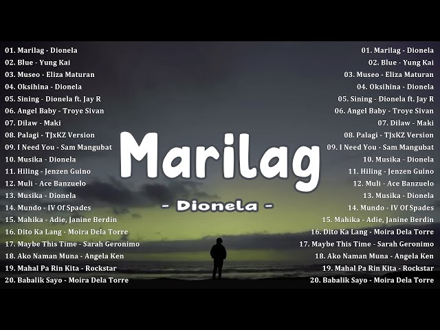 OPM Tagalog Top Songs 2025 Playlist 🌺 Best OPM Tagalog Love Songs 🌺 Marilag - Dionela, Blue🌺